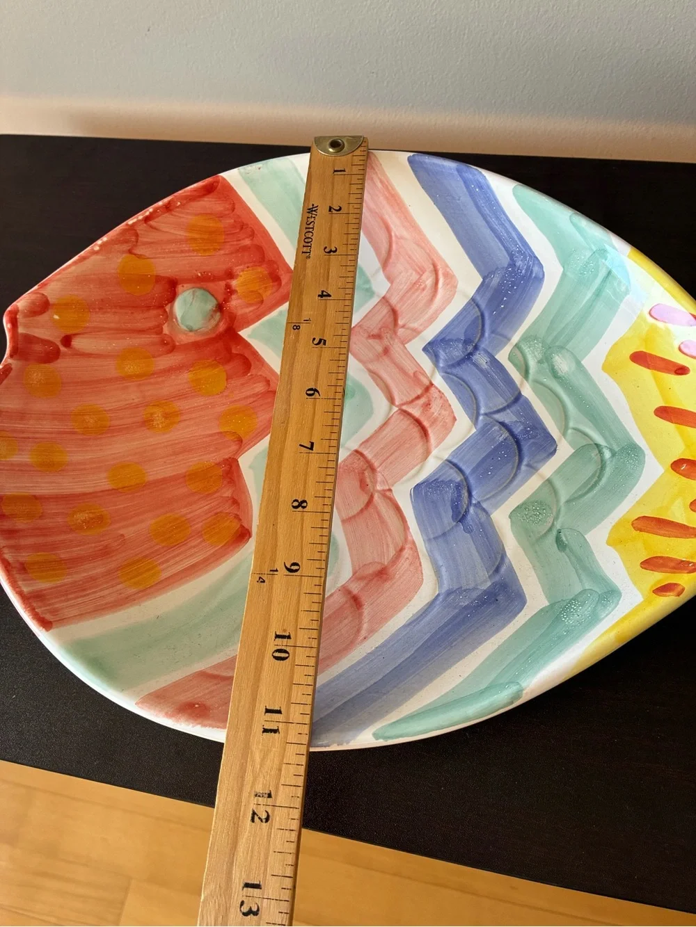 Large colorful fish Coastal platter made in Italy